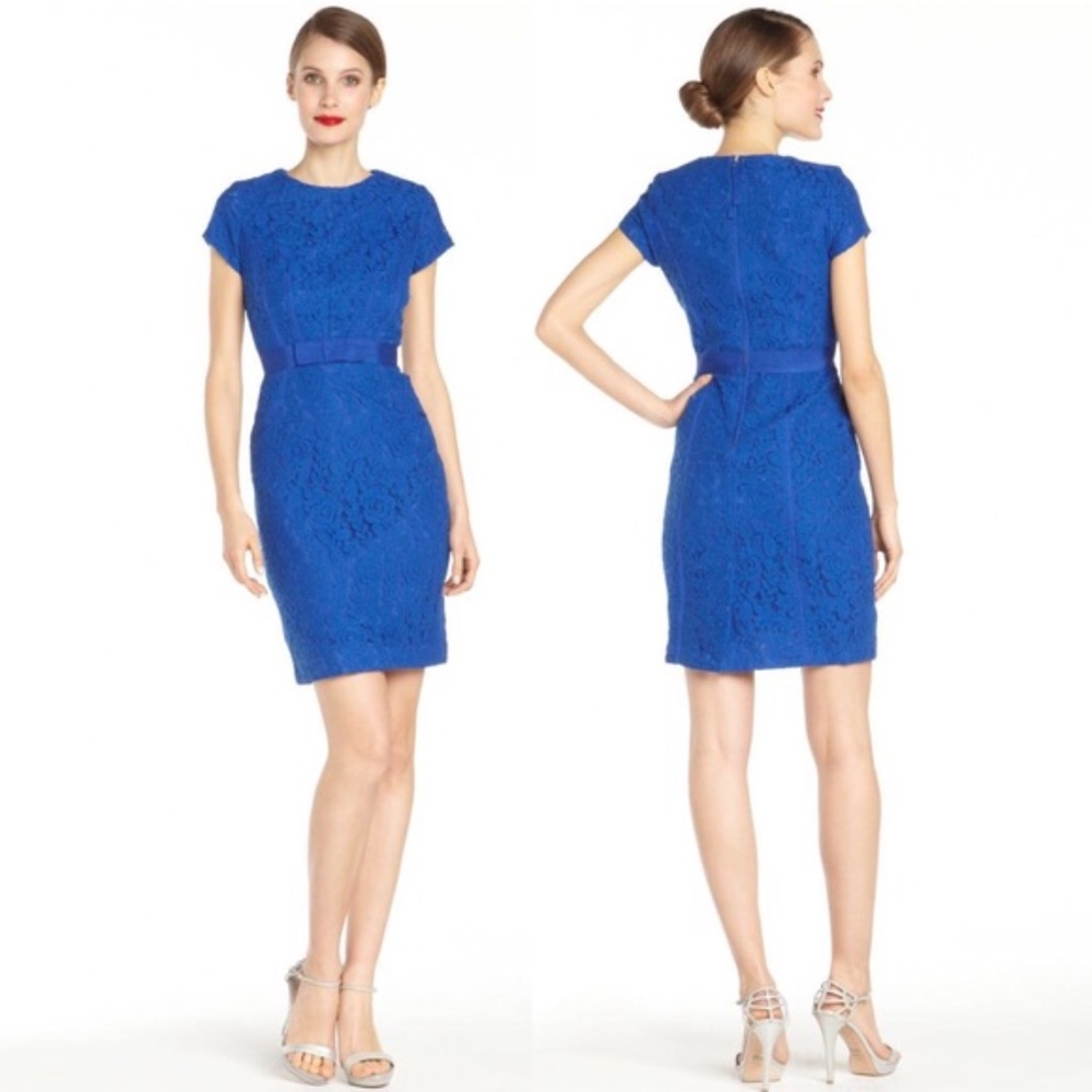 Nordstrom Taylor lace blue dress, Sz 6